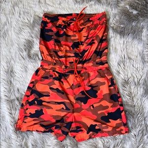 Red Camo Romper